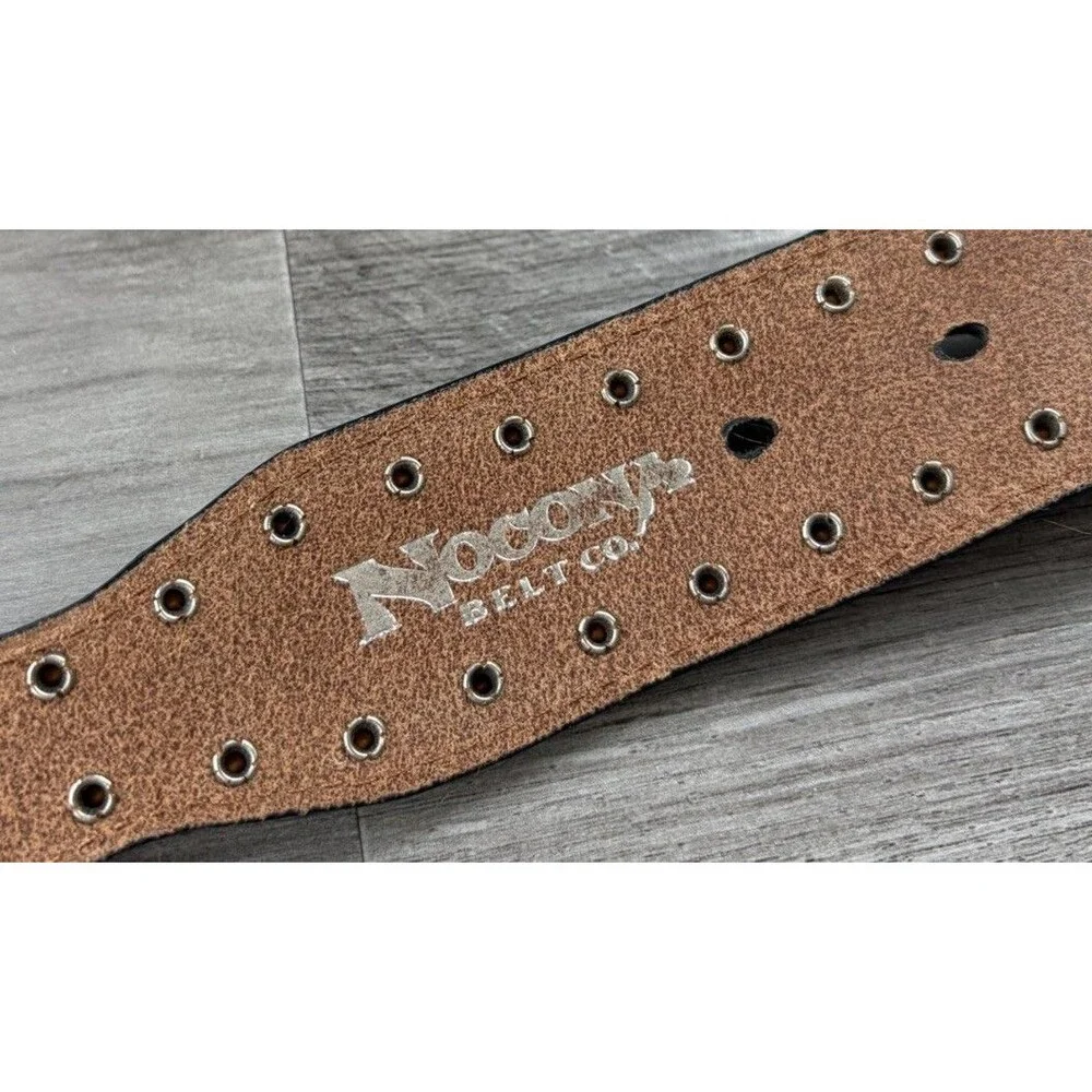Nocona Womens Western Belt Hair On Hide Leather Rhinestone Concho Silver Small S